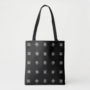 Unique Modern Logo Pattern Template   Black Tote Bag