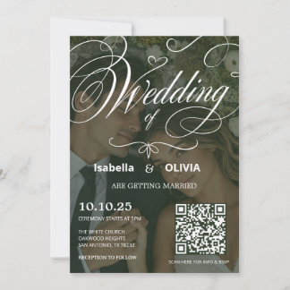 Unique Modern Magazine Style Wedding Invitation