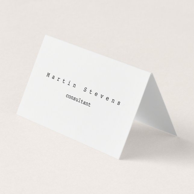 Unique Modern Minimalist Plain Business Card (Front)