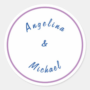 Unique Modern Minimalist Plain Classic Round Sticker