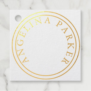 Unique Modern Minimalist Plain Favour Tags