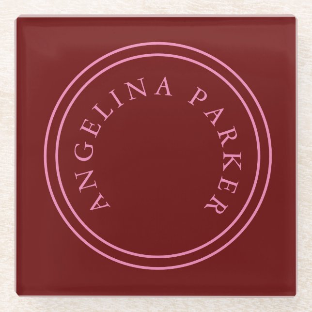 Unique Modern Minimalist Plain Glass Coaster (Front)