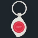 Unique Modern Minimalist Plain Red Your Name Key Ring<br><div class="desc">Extreme minimalist design. I would recommend to family and friends. Very happy.</div>