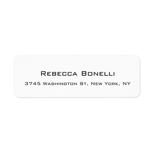 Unique Modern Minimalist Plain Simple White (Front)