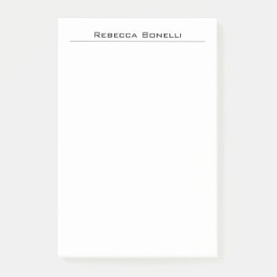 Unique Modern Minimalist Plain Simple White Post-it Notes