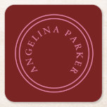 Unique Modern Minimalist Plain Square Paper Coaster<br><div class="desc">Extreme minimalist design. I would recommend to family and friends. Very happy.</div>