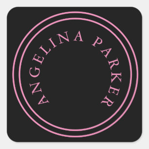 Unique Modern Minimalist Plain Square Sticker