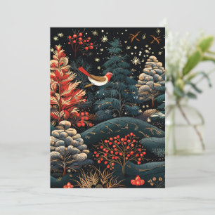 Unique Modern Non Photo Floral Christmas Card