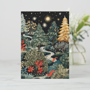 Unique Modern Non Photo Floral Christmas Card