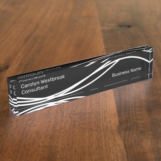 Unique Modern Office Executive Nameplate (Side)