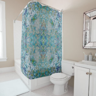 Unique Modern One Of A Kind Abstract Art Design Shower Curtain