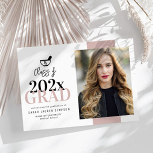 unique modern pharmacy graduation announcement
