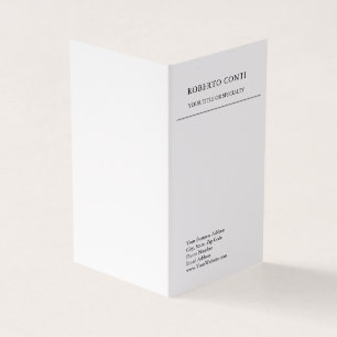 Unique Modern Plain Minimalist Business Card