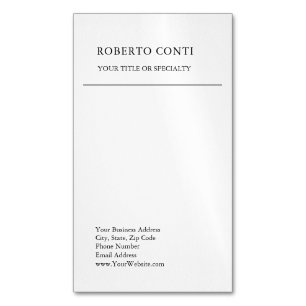 Unique Modern Plain Minimalist Magnetic Business Card