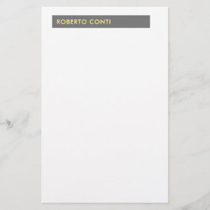 Unique Modern Plain Minimalist Name Stationery
