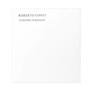Unique Modern Plain Minimalist Notepad