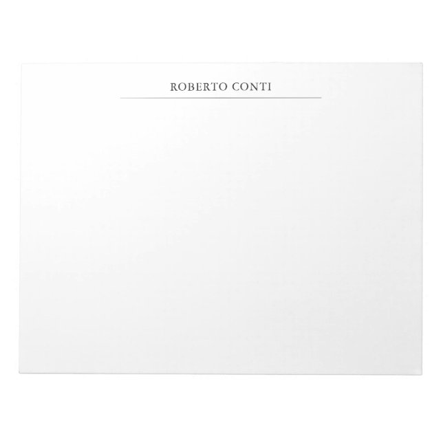 Unique Modern Plain Minimalist Notepad (Front)