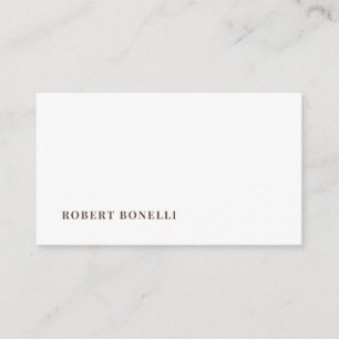 Unique Modern Plain Your Name Minimalist Enclosure Card