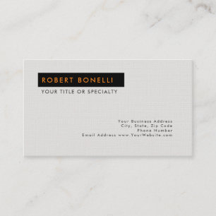 Unique Modern Platinum Grey Minimalist Business Card