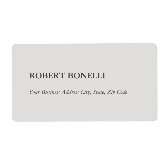 Unique Modern Platinum Grey Stylish Minimalist (Front)