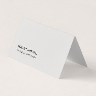 Unique Modern Platinum Grey Stylish Minimalist Business Card