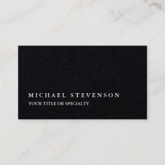 Unique Modern Premium Black Minimalist Business Card