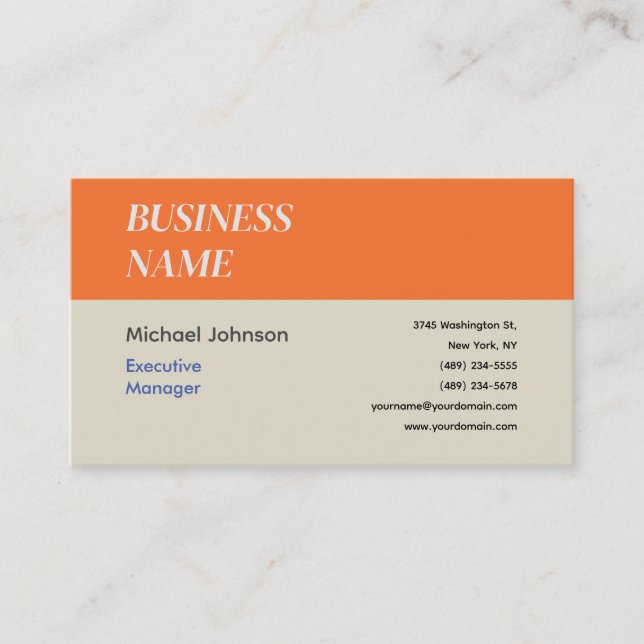 Unique modern professional design business card (Front)