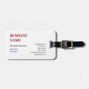 Unique modern professional design business luggage tag