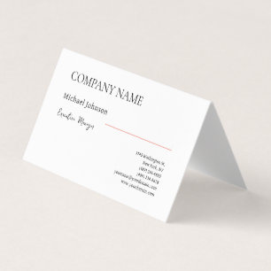 Unique modern professional minimalist chic business card