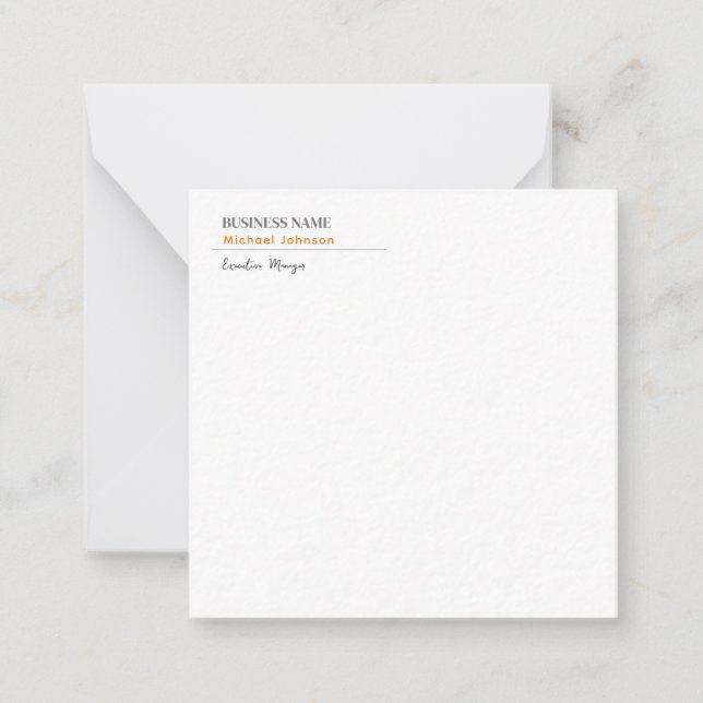 Unique modern professional minimalist profile card (Front)