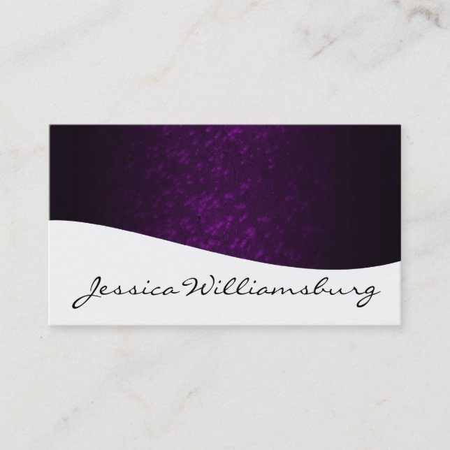 Unique Modern Professional Purple Business Cards (Front)