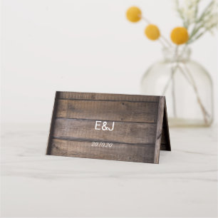 Unique Modern Rustic Wood Wedding Place Card