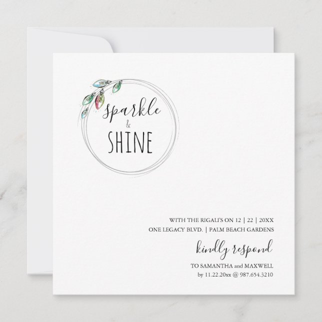 Unique Modern Scandinavian Christmas Invitation (Front)