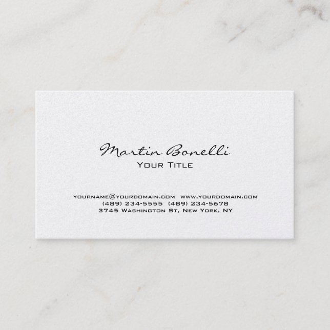 Unique Modern Trendy Business Card (Front)