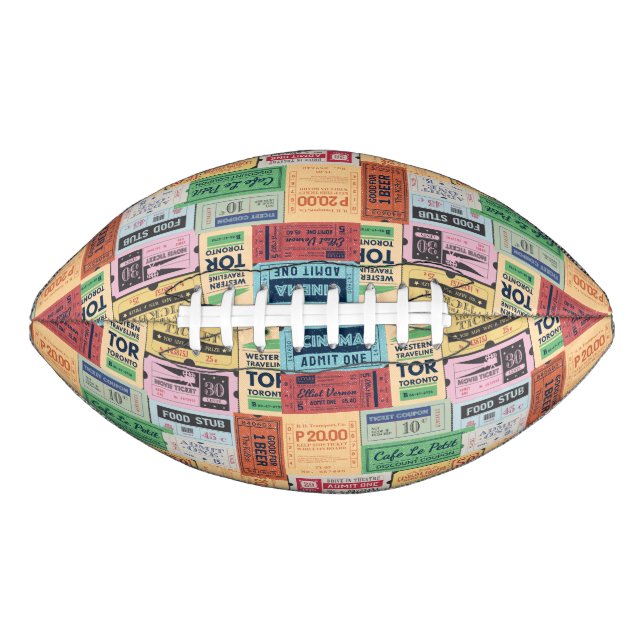 Unique modern vintage rustic cenima tickets  football (Front)