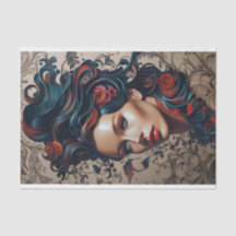 Unique Modern Women Decoupage Tissue Paper