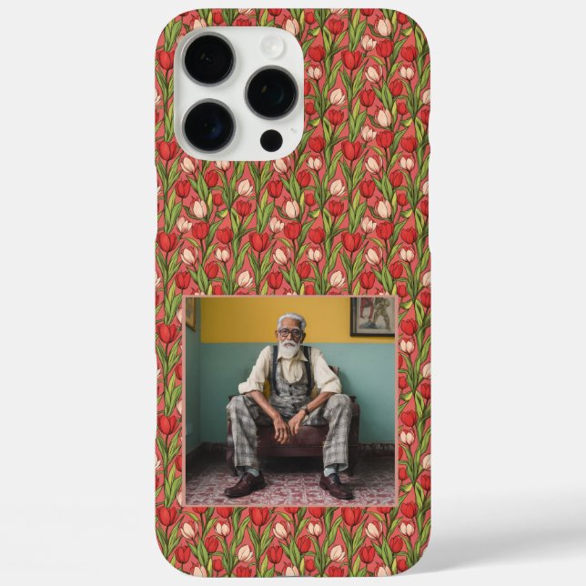 Unique Moms Mothers Day Gifts Tulip Floral Custom  Case-Mate iPhone Case (Back)