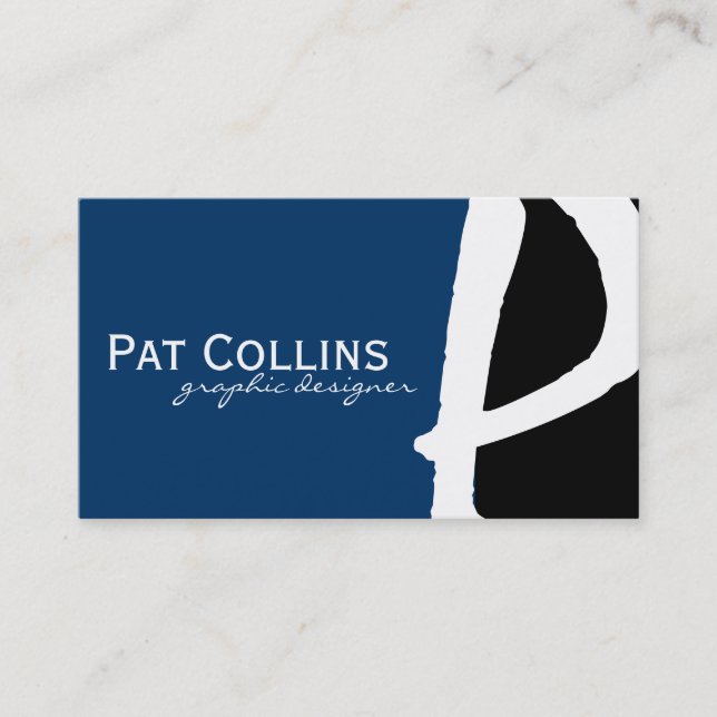 Unique Monogram Business Cards (Front)