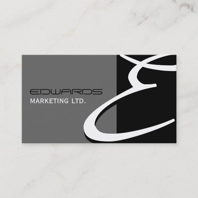 Unique Monogram Business Cards (Front)