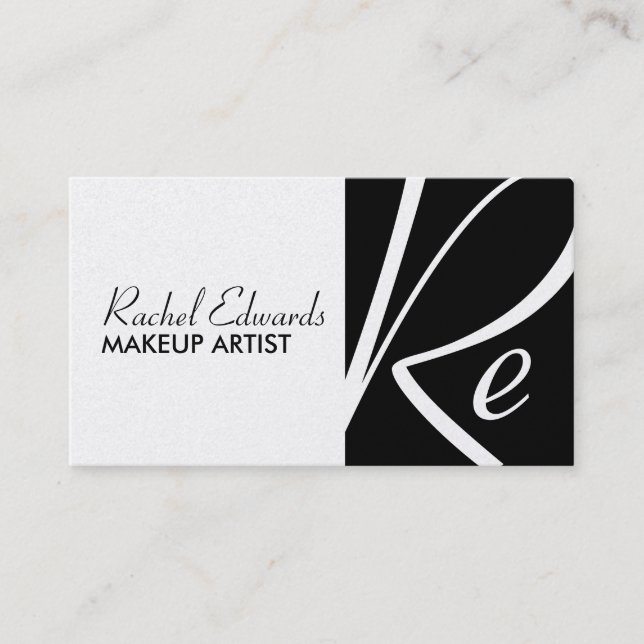 Unique Monogram Business Cards (Front)