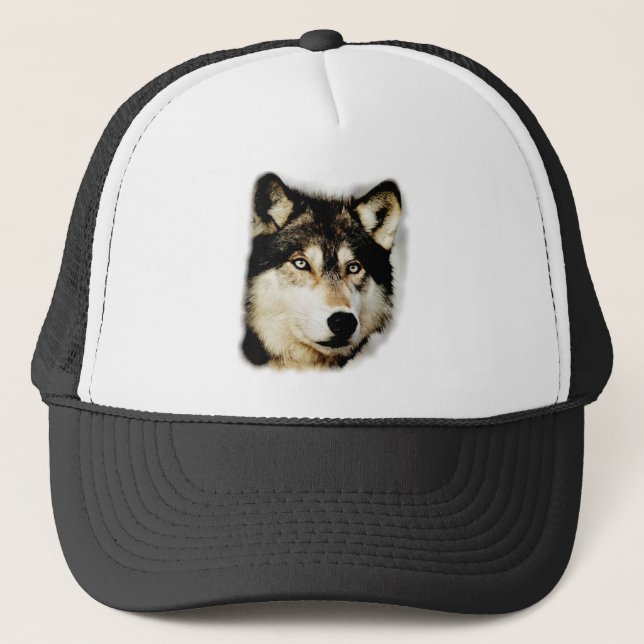 Unique Motivational Wolf Trucker Hat (Front)