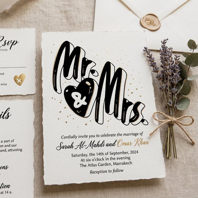 Unique Mr and Mrs Marriage Keepsake Self-inking Stamp (Creator Uploaded)