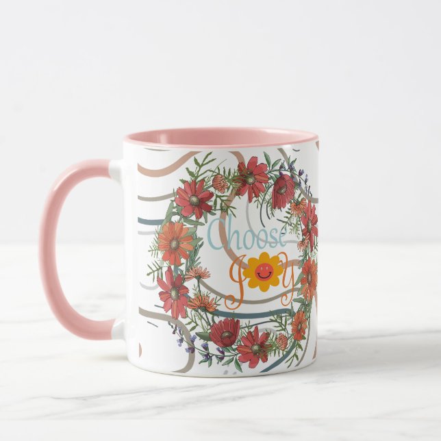 Unique mug | Choose joy modern stylish coffee mug  (Left)
