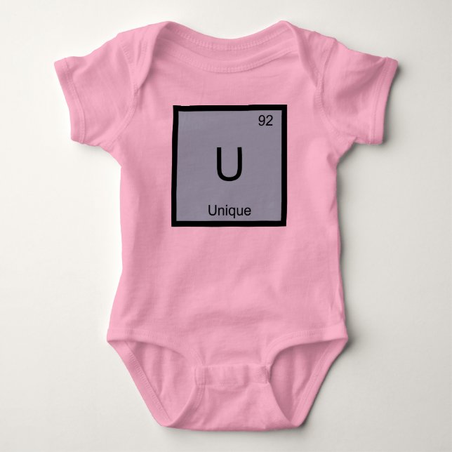 Unique Name Chemistry Element Periodic Table Baby Bodysuit (Front)