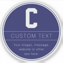 Unique Name & Monogram Template | Navy Blue