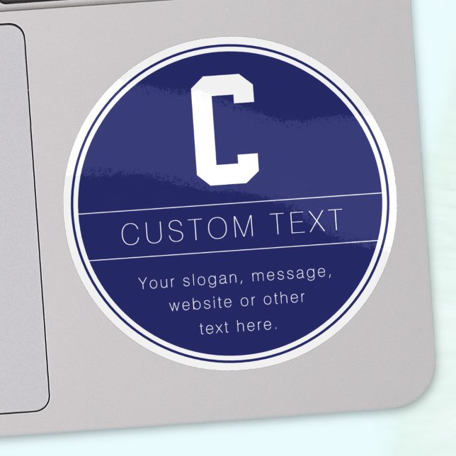 Unique Name & Monogram Template | Navy Blue (Creator Uploaded)