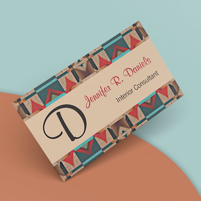 Unique Native American Indian Tribal Art Pattern Business Card (Creator Uploaded)