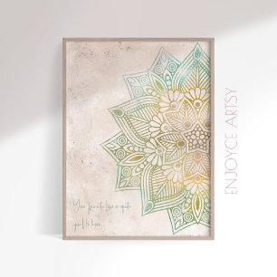 Unique neatral tone gold mandala indian wall art