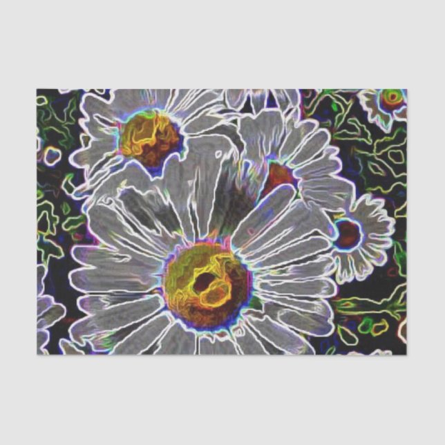Unique Neon Daisies Tissue Paper (Front)