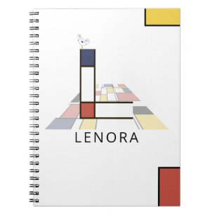 Unique Neoplasticism Style Monogram. Letter L Notebook